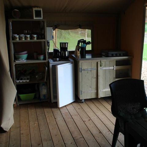 Tente en toile et en bois 4 personnes