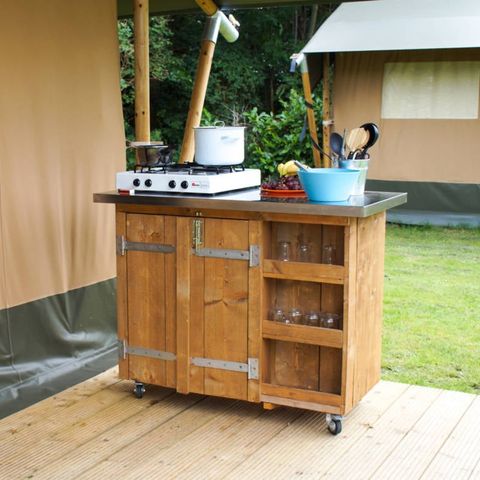 TENTE TOILE ET BOIS 6 personnes - Tente safari