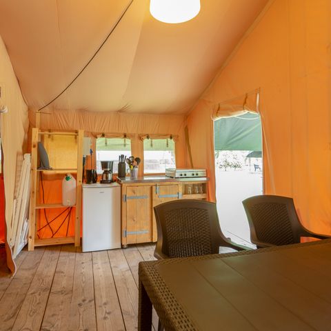 Tente en toile et en bois 6 personnes