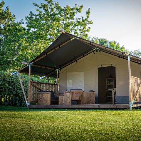 Tente en toile et en bois 6 personnes