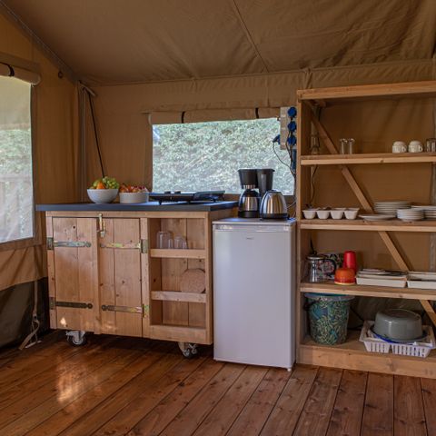Tente en toile et en bois 6 personnes