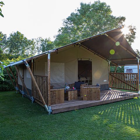 Tente en toile et en bois 6 personnes
