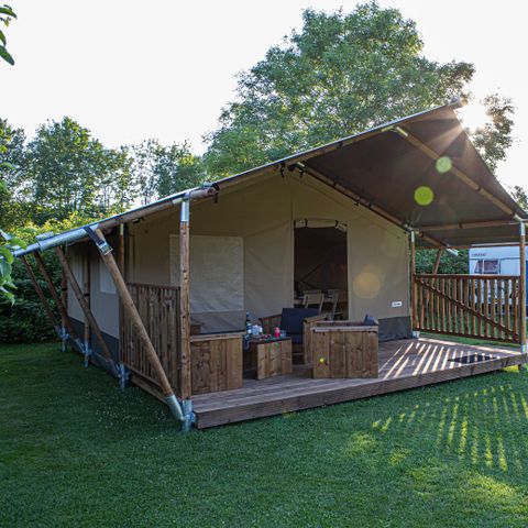 Tente en toile et en bois 6 personnes