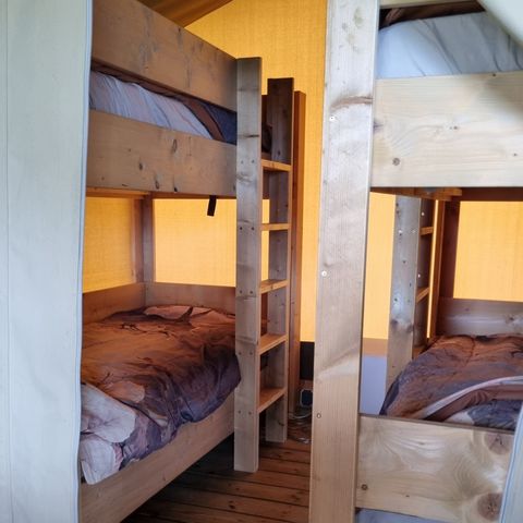 Tente en toile et en bois 6 personnes - y compris les toilettes