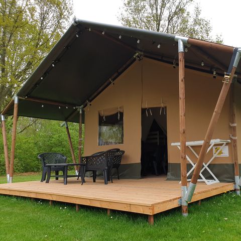 Tente en toile et en bois 6 personnes