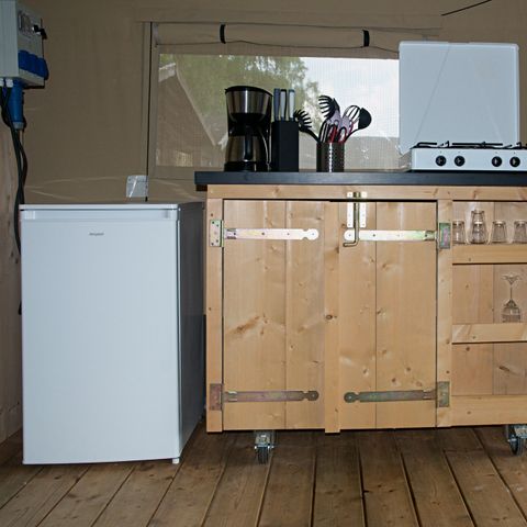 Tente en toile et en bois 6 personnes - Tente safari