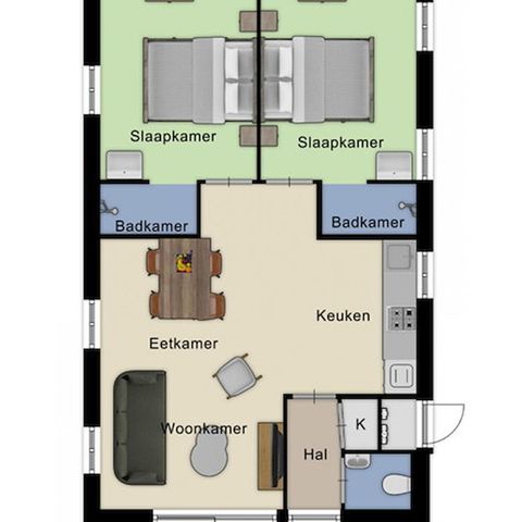BUNGALOW 4 personnes - Maashoeve
