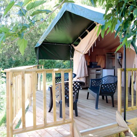 TENTE TOILE ET BOIS 4 personnes - Tente safari