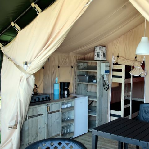 TENTE TOILE ET BOIS 6 personnes - Tente safari