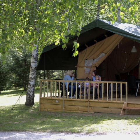 Tente en toile et en bois 6 personnes