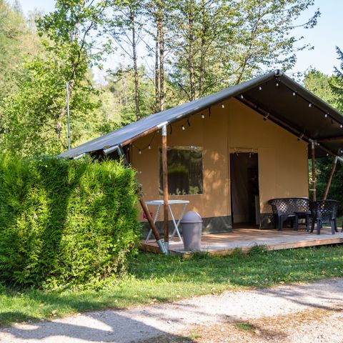Tente en toile et en bois 6 personnes