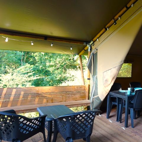 Tente en toile et en bois 6 personnes