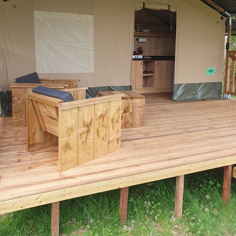 Tente en toile et en bois 5 personnes