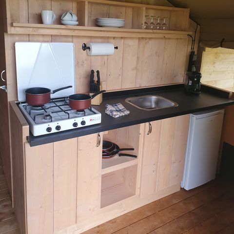 Tente en toile et en bois 5 personnes