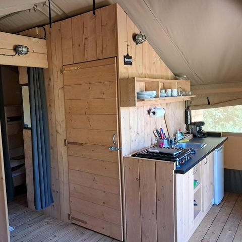 Tente en toile et en bois 5 personnes