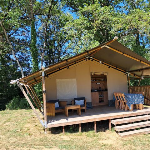 Tente en toile et en bois 5 personnes