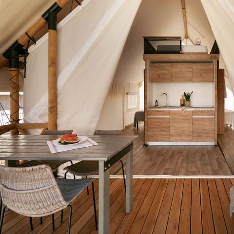 TENTE TOILE ET BOIS 6 personnes - GLAMPING FAMILY