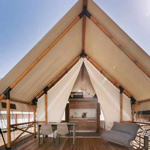 TENTE TOILE ET BOIS 6 personnes - GLAMPING FAMILY