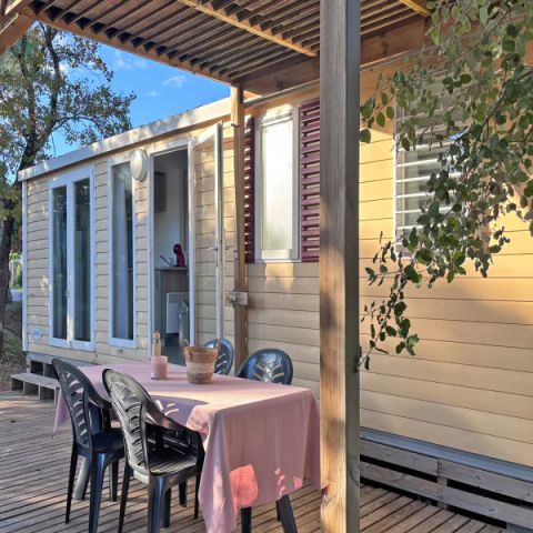 MOBILHOME 6 personnes - Mobil Home Aqua 3ch 6 pers  Terrasse Semi-couverte Clim TV