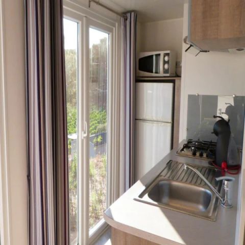 MOBILHOME 6 personnes - Mobil Home Aqua 3ch 6 pers  Terrasse Semi-couverte Clim TV