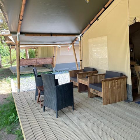 Tente en toile et en bois 6 personnes