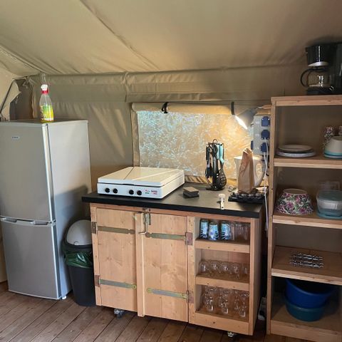 Tente en toile et en bois 6 personnes
