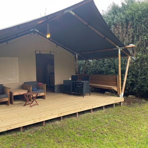 Tente en toile et en bois 6 personnes