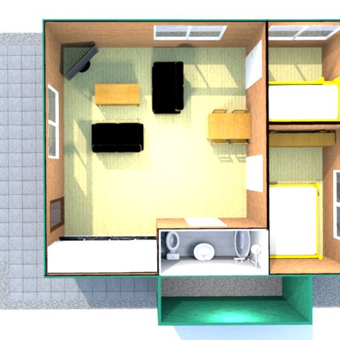 BUNGALOW 4 personnes - Paon bleu