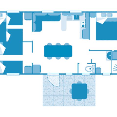MOBILHOME 7 personnes - Cottage 7p 3ch **