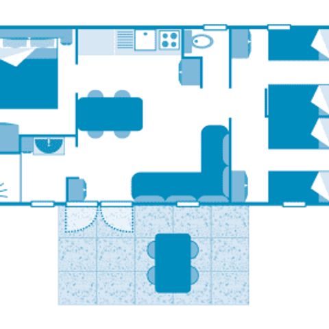 MOBILHOME 6 personnes - Cottage 6p 3ch ***