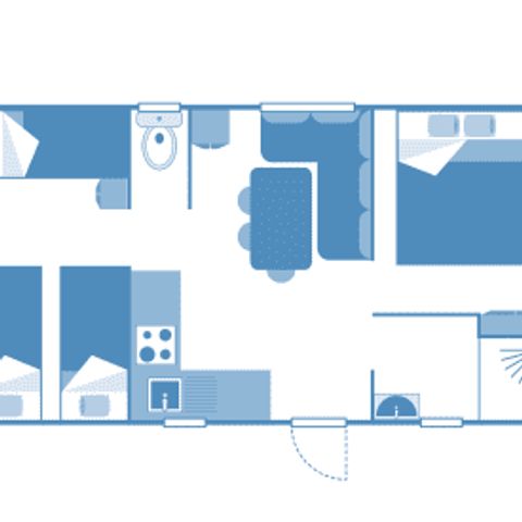MOBILHOME 5 personnes - Cottage 4/5p 2ch ***