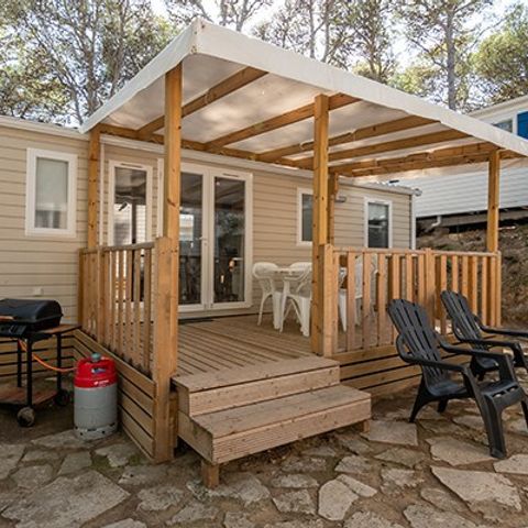 MOBILHOME 2 personnes - Comfort | 1 Ch. | 2 Pers. | Terrasse surélevée | Sans SDB