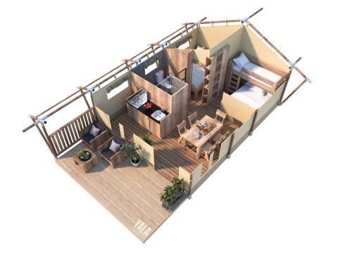 TENTE TOILE ET BOIS 5 personnes - Comet 27