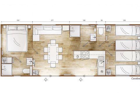 MOBILHOME 6 personnes - Caraïbes