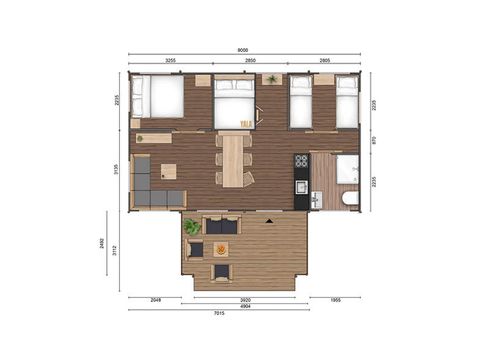 Tente en toile et en bois 6 personnes - Nordic Safari Lodge Fjäll Grande