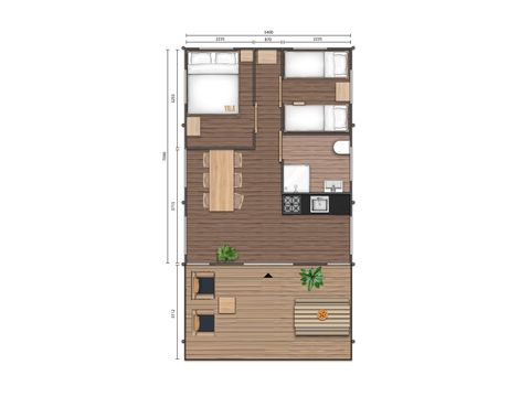 Tente en toile et en bois 4 personnes - Nordic Safari Lodge Fjäll
