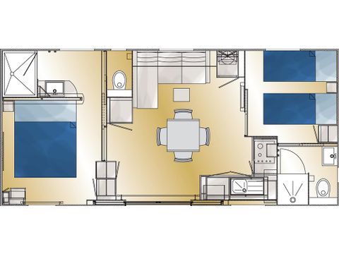 MOBILHOME 4 personnes - TAOS Luxe -  2 chambres