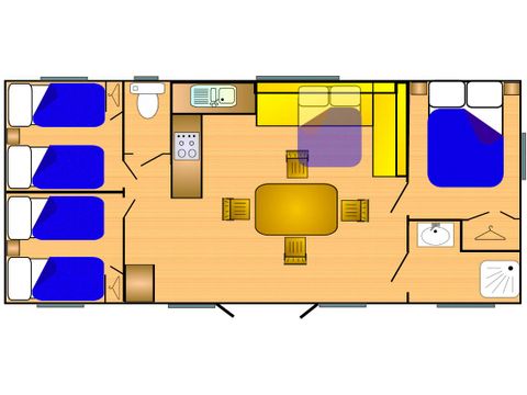 MOBILHOME 6 personnes - Grand 950-3 CD