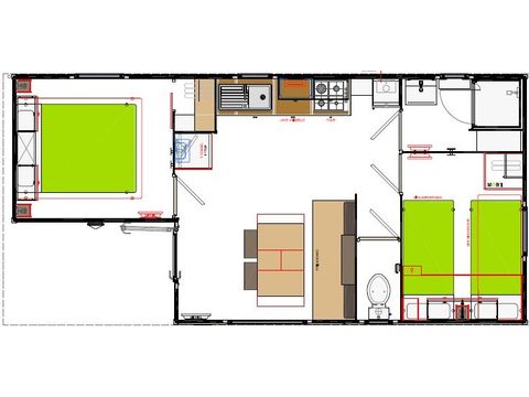 MOBILHOME 4 personnes - Bornéo
