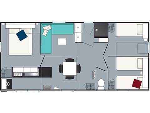 MOBILHOME 6 personnes -  - plus commercialisé