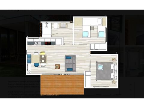 MOBILHOME 5 personnes - Bungalow Cubik - 2 chambres