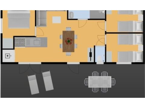 MOBILHOME 6 personnes - Mobil home les Milandes