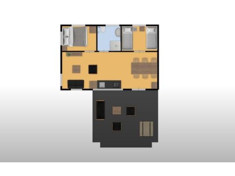 Tente en toile et en bois 5 personnes - Tente safari Grives