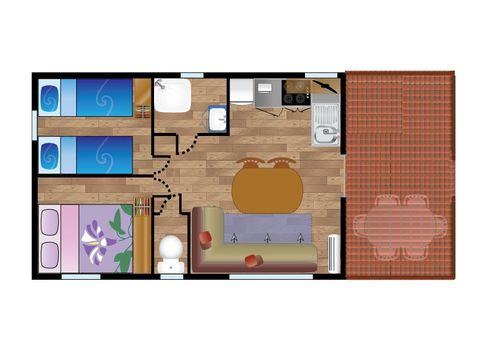 MOBILHOME 4 personnes - Mobile-home IBARDIN**** 4 personnes