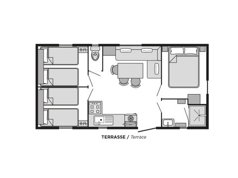MOBILHOME 6 personnes - Venezia confort 6 places 3 chambres TV Lave-Vaisselle Clim