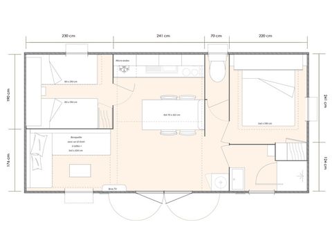 MOBILHOME 6 personnes - Cottage Loggia 