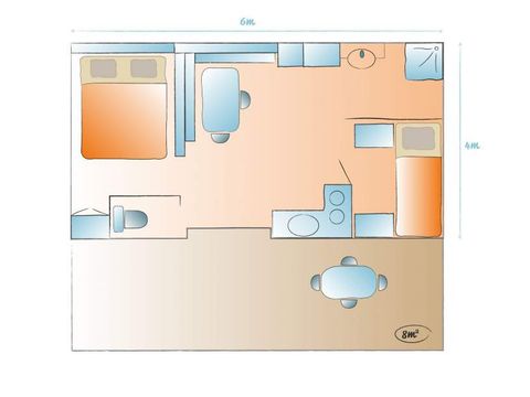 MOBILHOME 4 personnes - Cottage Confort
