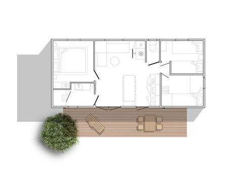 MOBILHOME 6 personnes - Ciela Privilège - 3 chambres - barbecue
