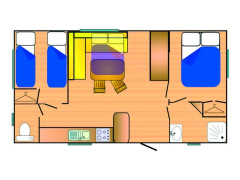 MOBILHOME 6 personnes - Grand 800-3 A/C CD