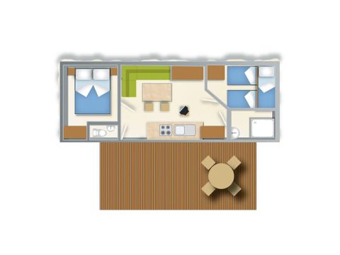 MOBILHOME 6 personnes - BLU ROMANTIC